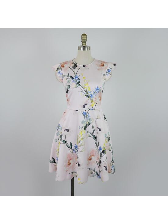 Ted Baker Dresses & Skirts - ted baker Floral Print Cap Sleeve Fit and Flare Dress sz 2